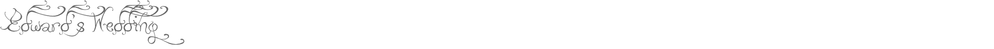 Sample characters Edward's Wedding Font